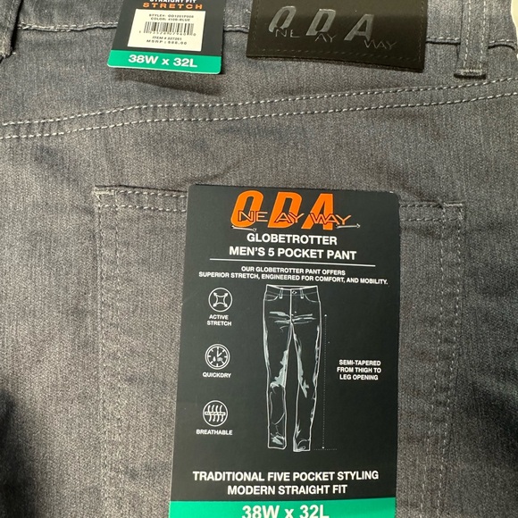 One Day Away Grey Stretch fit pants. 38x32 - Picture 2 of 3